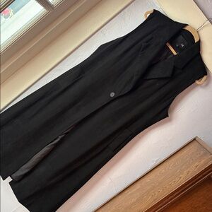 Elegant Black Faux Suede Vest